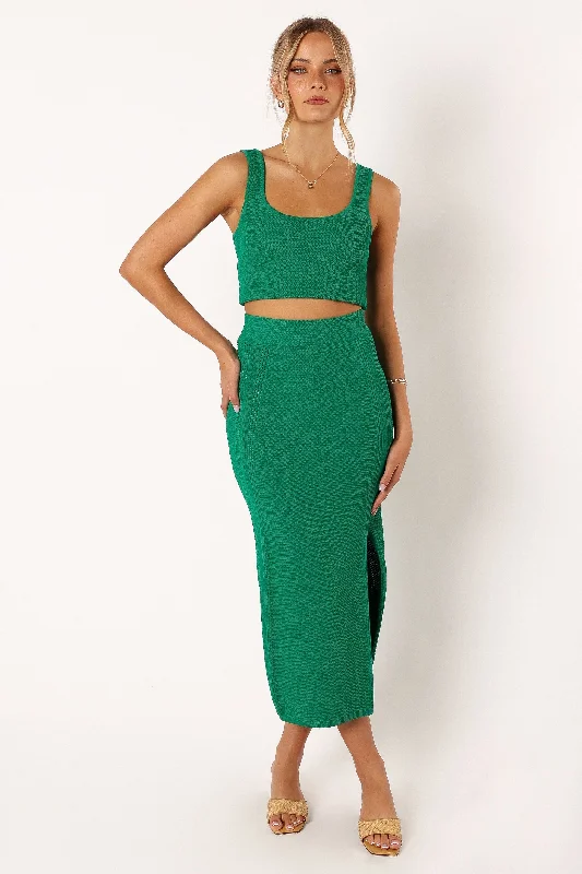 Soji Knitted Skirt - Green