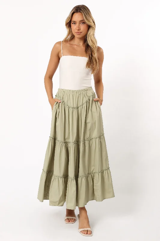 Somerset Midi Skirt - Pistachio