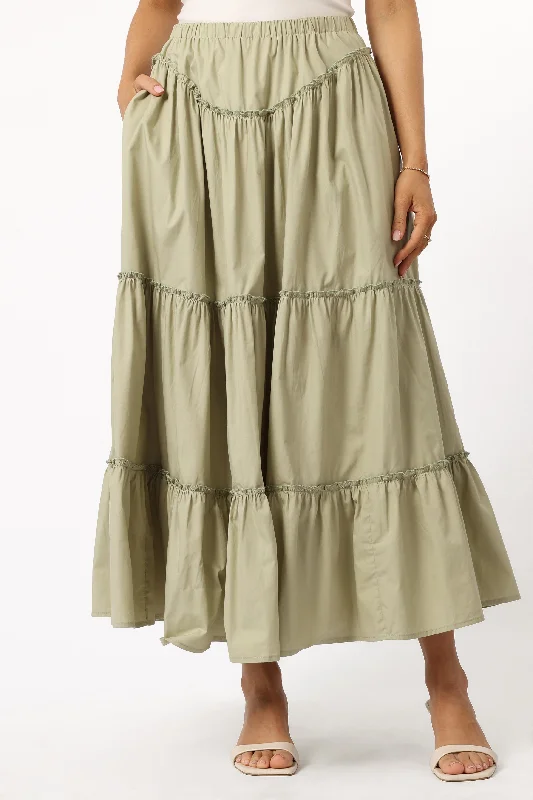 Somerset Midi Skirt - Pistachio