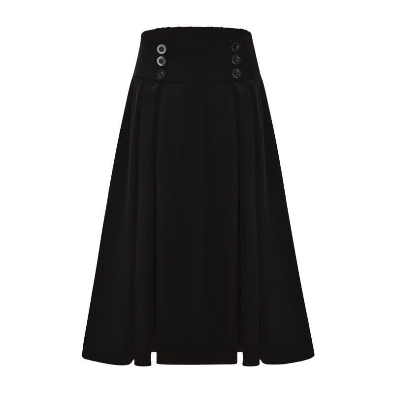 Women's Gothic High-waisted Draped Skirt