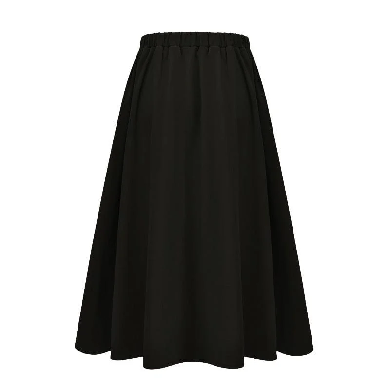 Women's Gothic High-waisted Draped Skirt