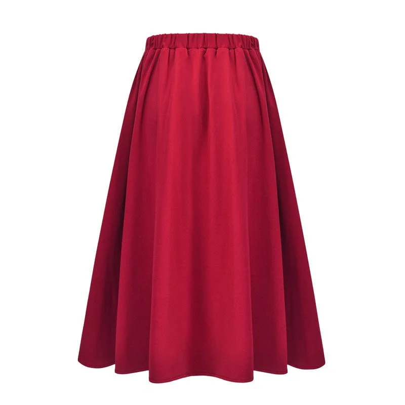 Women's Gothic High-waisted Draped Skirt